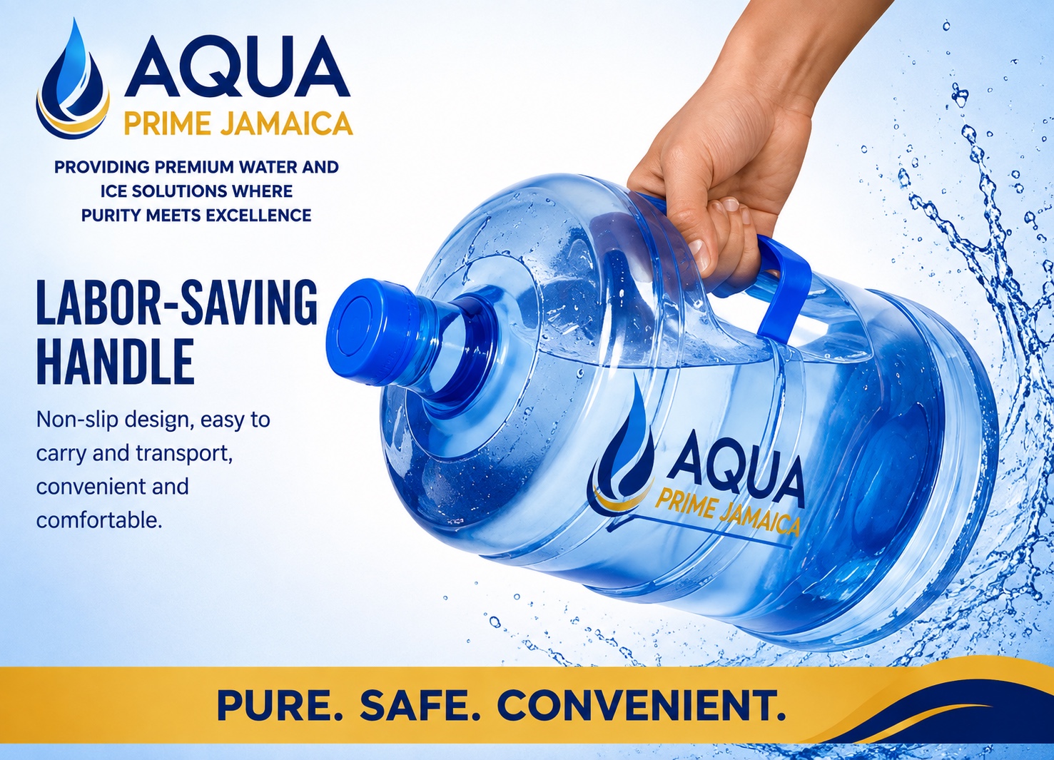 Aqua Prime labor-saving handle jug