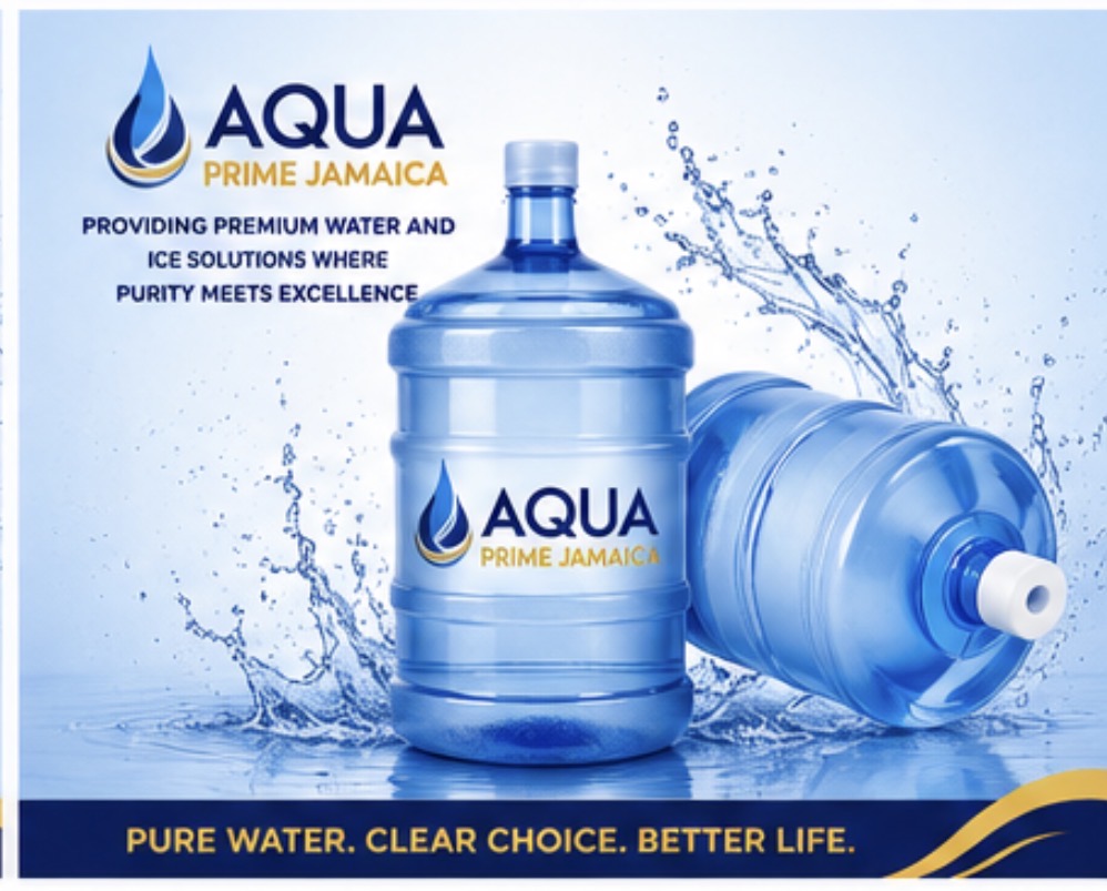 Aqua Prime refillable water jugs with water splash
