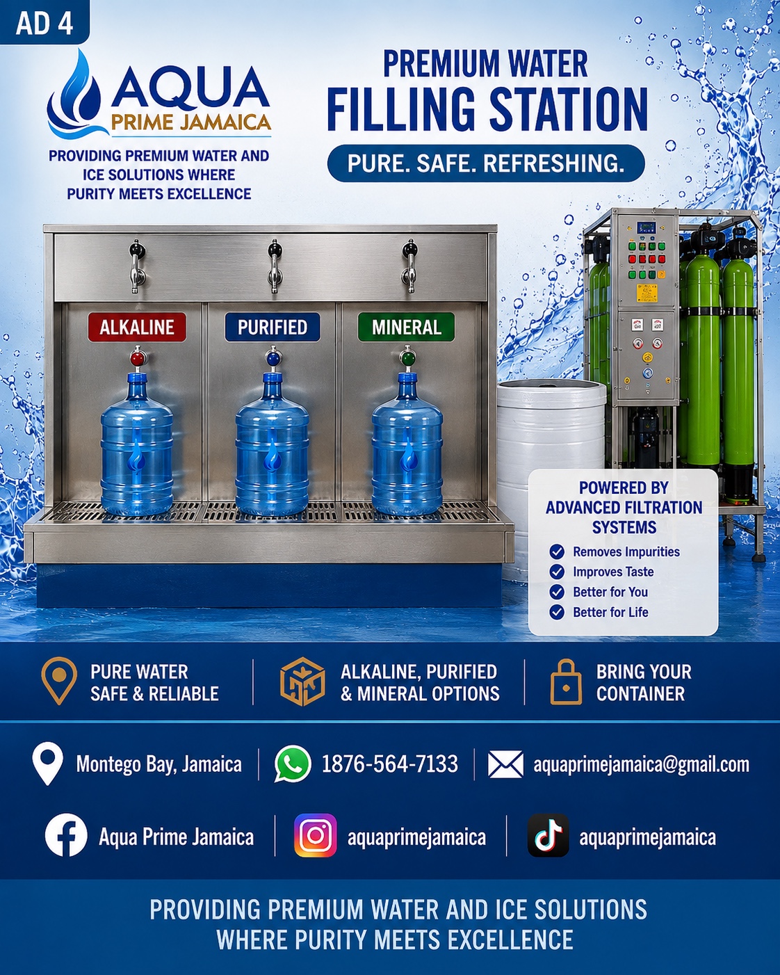 Aqua Prime premium water filling station