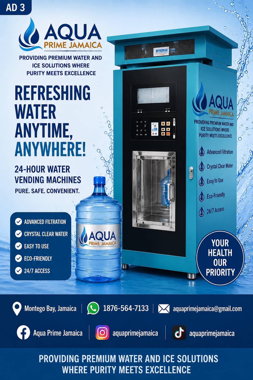 Aqua Prime water vending machine